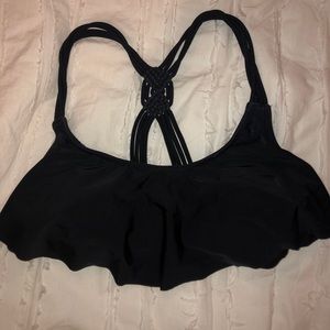 black bikini top with cool back